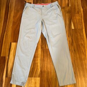 Redvanly Golf Pants Mens Large Gray High Stretch Performance Trousers 32 Inseam